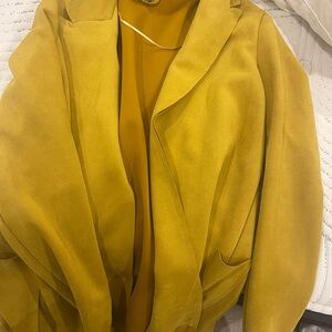 Elegant Mustard Women's suede Jacket